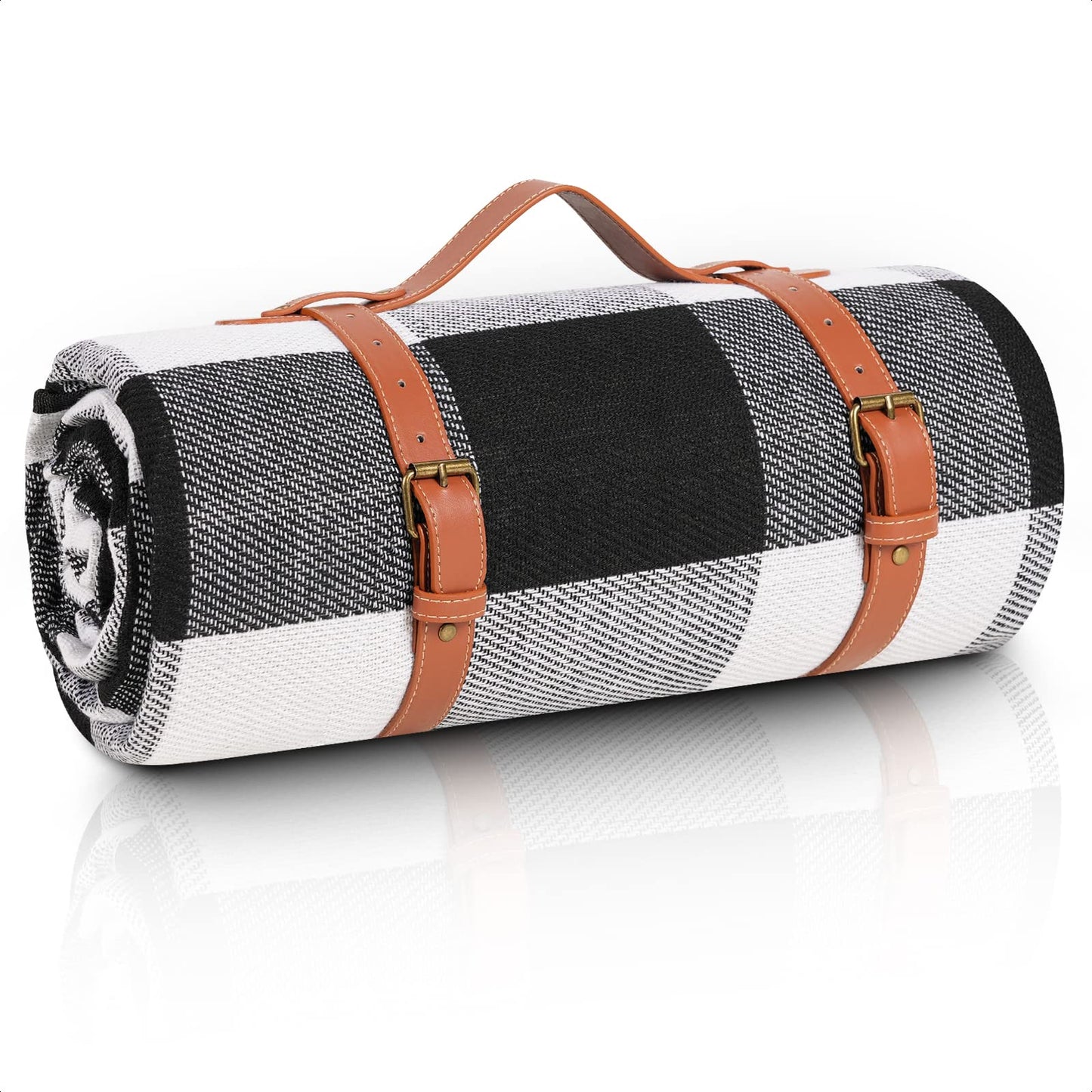 sapsisel 80âx 80â Picnic Blanket Extra Large, Waterproof and Foldable Beach Blanket, 3-Layer Outdoor Blanket for 6 to 8 Adults, for Camping, Park, Beach, Grass, Indoorsâ¦