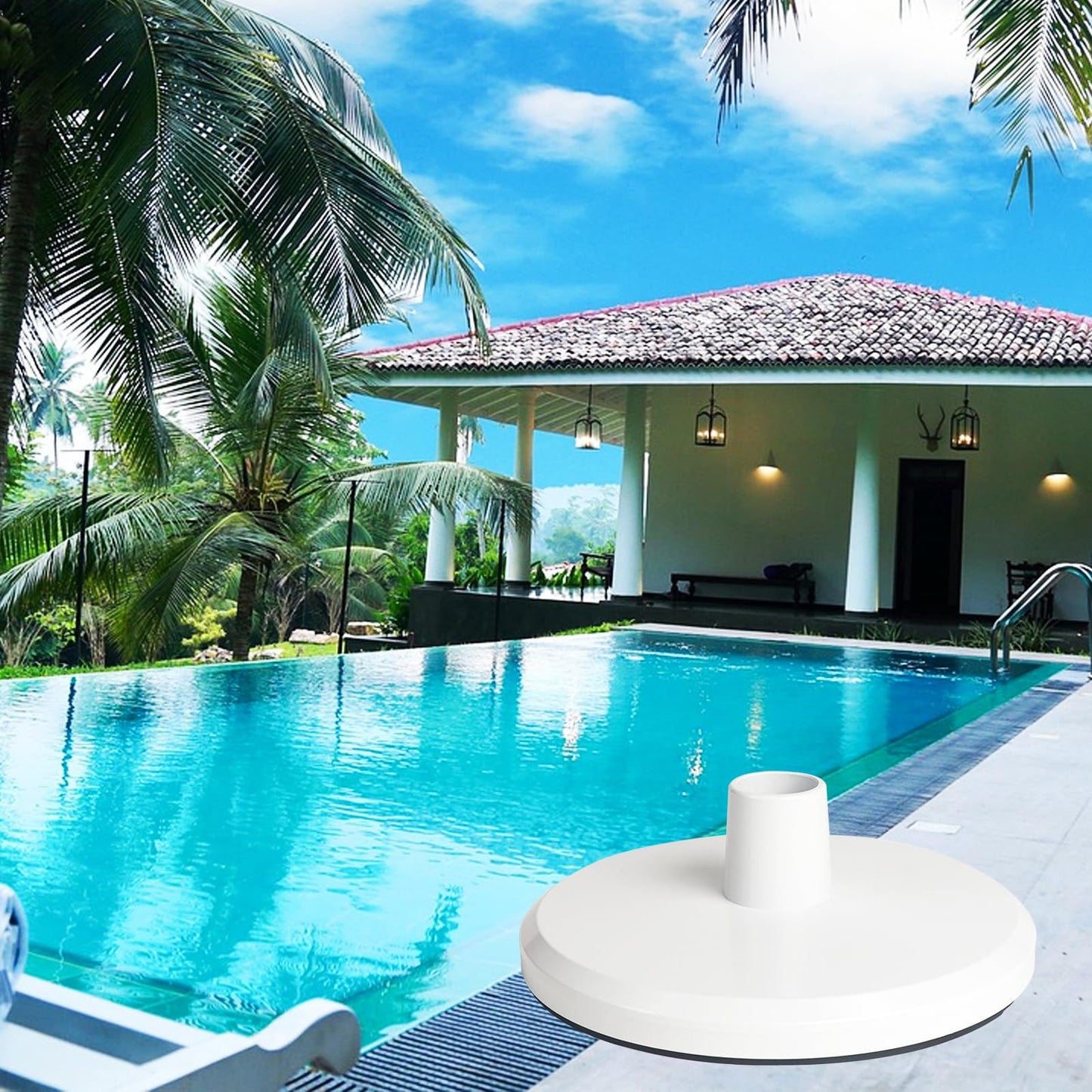 HenSinTc SP1106 Pool Vacuum Plate Ground Pool Skimmer for Hayward Skim Vac Plate 1082 SP1084 SP1085 SP1075, Fits Swimming Pool Skimmer Vac Vacuum Hose Adapter Plate, White