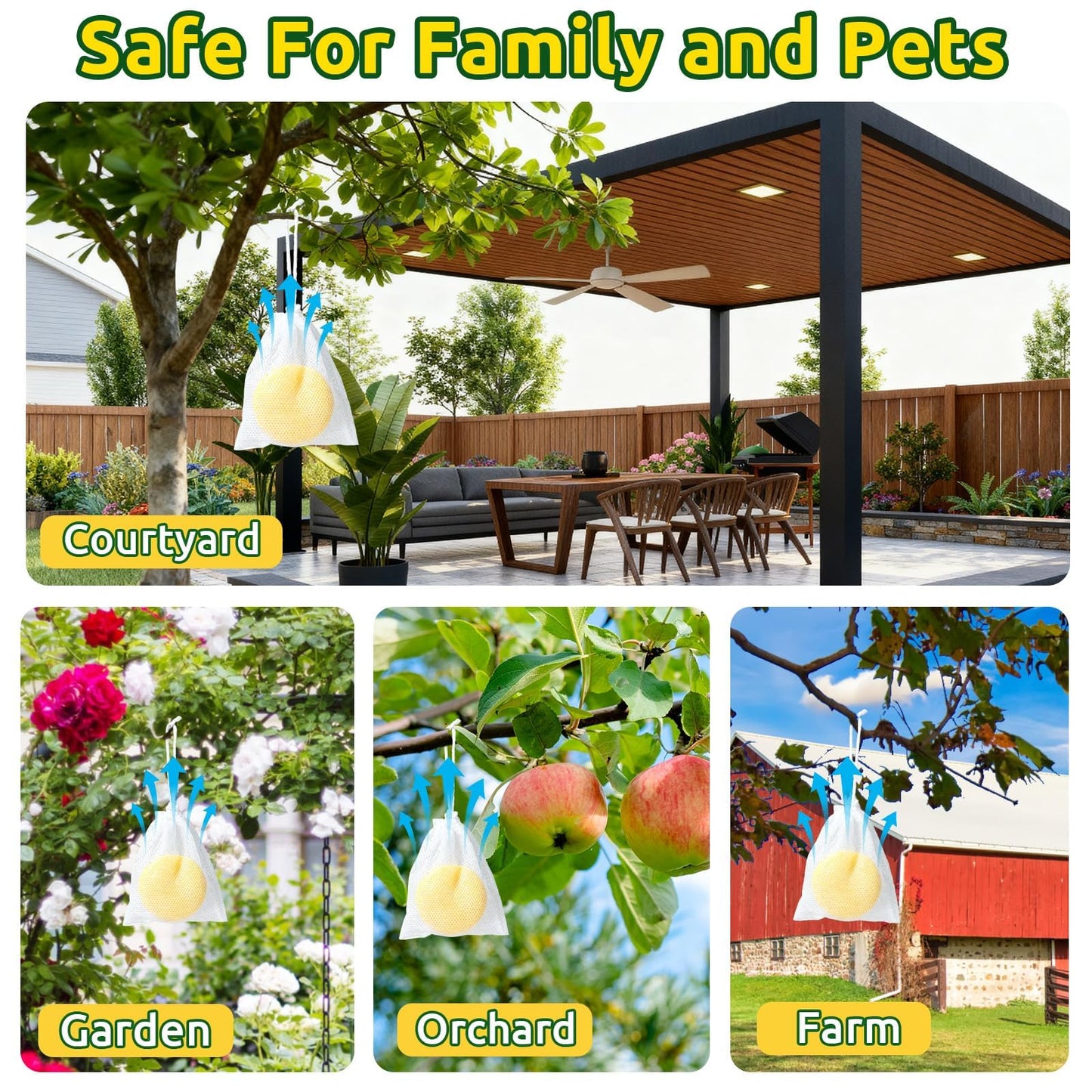CKUKARM 36 Pack Deer Repellent & Rabbit Repellent Outdoor for Garden - Scent-Based Deer Deterrent to Protect Plants & Flowers - Keep Deer Rabbit Out of Yard