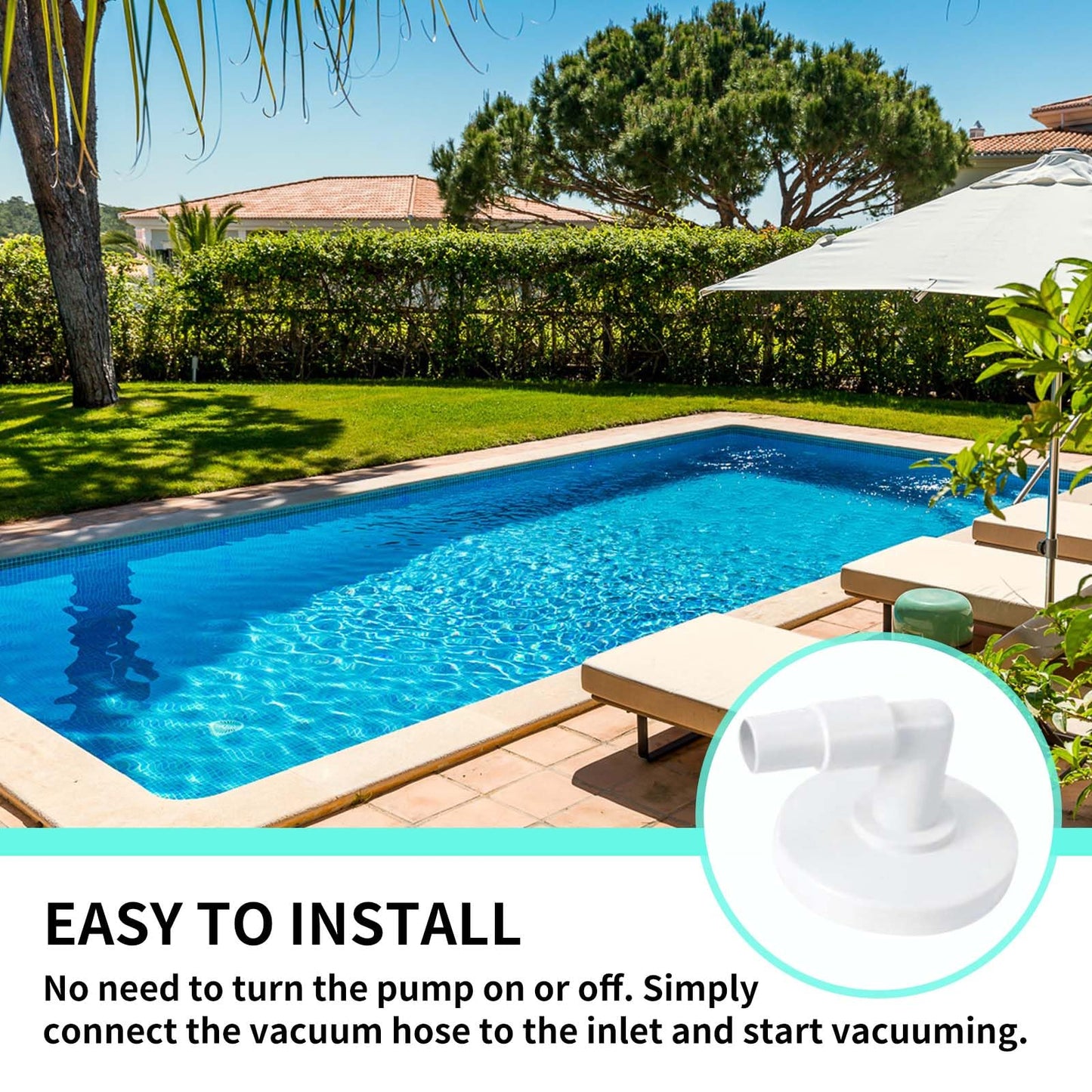GZJoSum SP11041 Pool Skimmer Vacuum Plate for Hayward Swimming Pool Skimmer SP1090, SP1091, SP1092 Above Ground Pool Skimmer Vacuum Plate with Skim Vac 1 1/4” and 1 1/2” Combo Hose Elbow Adapter