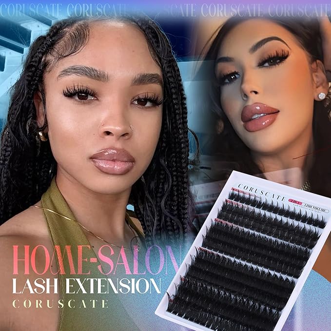 CORUSCATE Spiky Lash Clusters Wispy Cluster Eyelash Extensions Mink Strip Lashes 120D Volume Mega Style Spikes Eyelashes Manga Individual Lashes Clusters Salon Look Fairy Lash Extension