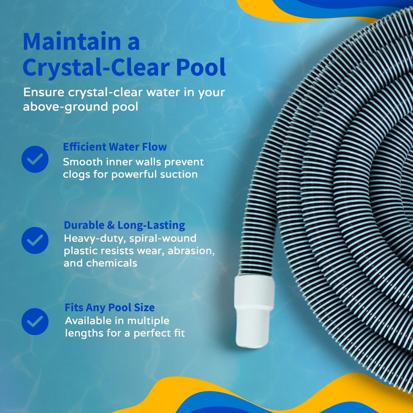 Haviland 18 ft. x 1-1/4 in. Premium Pool Vacuum Hose