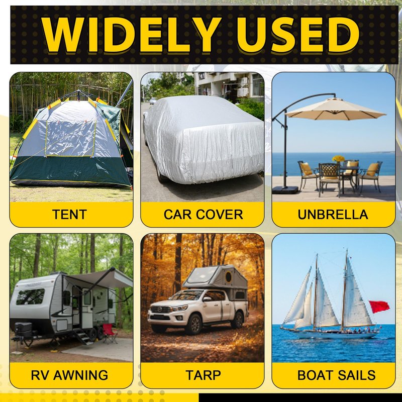 ForraFun Rv Awning Repair Tape 5'' x 32.8FT Heavy Duty Waterproof Tent Repair Tape for Tarp, Parasol, Canopy, Car and Boat Covers, Patch Kit Outdoor UV Proof, Black