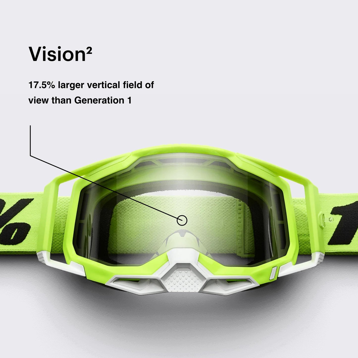 100% Strata 2 Moto/MTB Goggle - Black; Mirror Silver