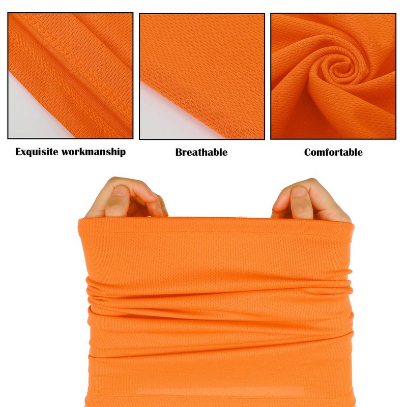 Geyoga 6 Pieces Summer UV Protection Cooling Neck Gaiter Face Clothing Neck Gaiter Mask Scarf Sunscreen Breathable Bandana(Delicate Colors)