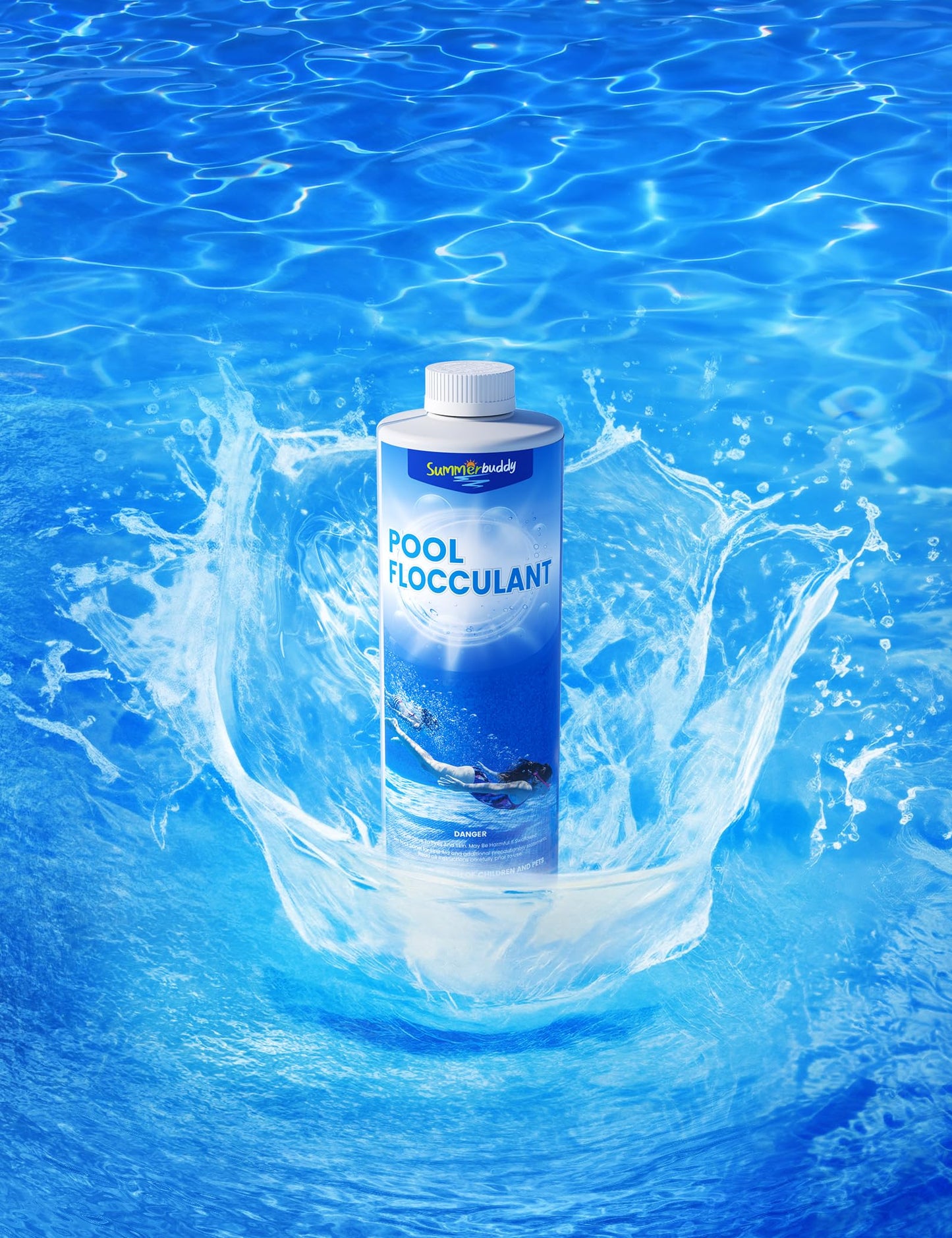 SUMMERBUDDY Swimming Pool Flocculant, Easy to Use,Works with Any Pool Type