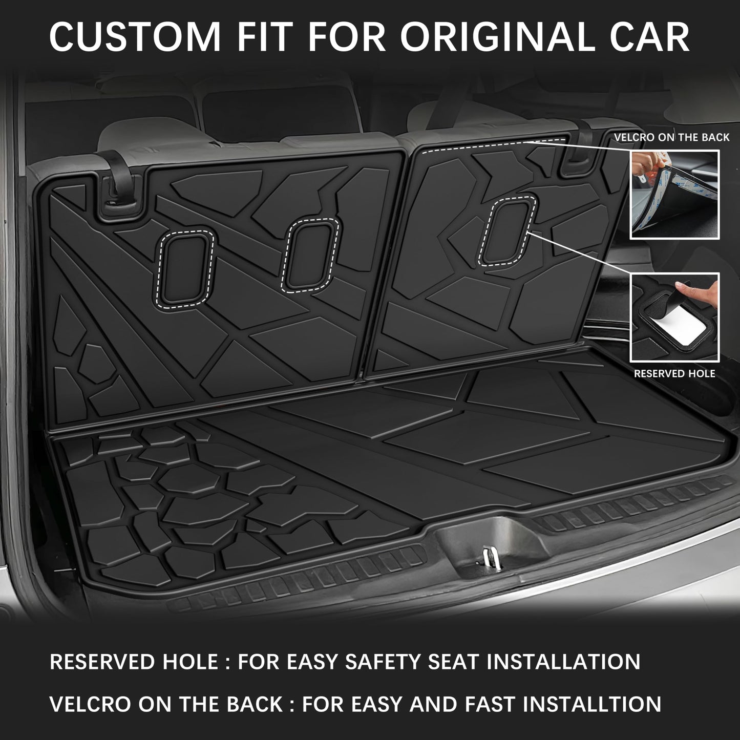 KARPAL Floor Mats for Honda Pilot 2016-2022 (8 Seats, No Elite Models), All Weather Protection TPE Floor Liners Accessories Car Mats, Front & 2nd Row & Backrest Mat & Cargo Liner