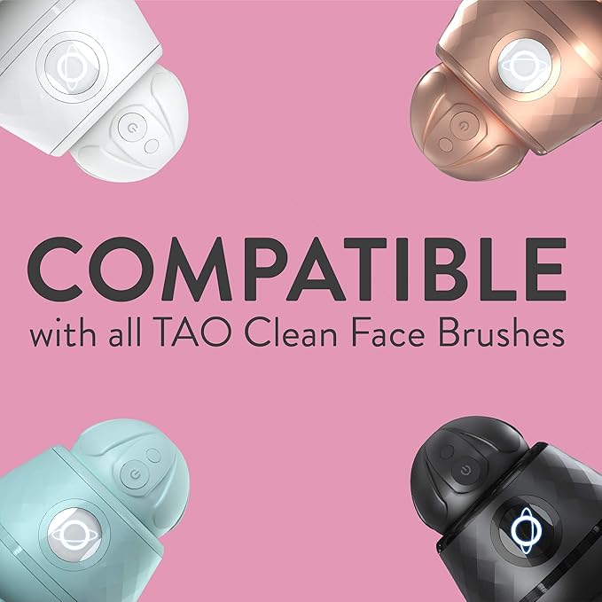 TAO Clean Replacement Silicone Brush Head, Replacement Head (1 Head) â Silicone Replacement Head for the TAO Clean Electric Face Cleansing Brush and Cleaning Station, White