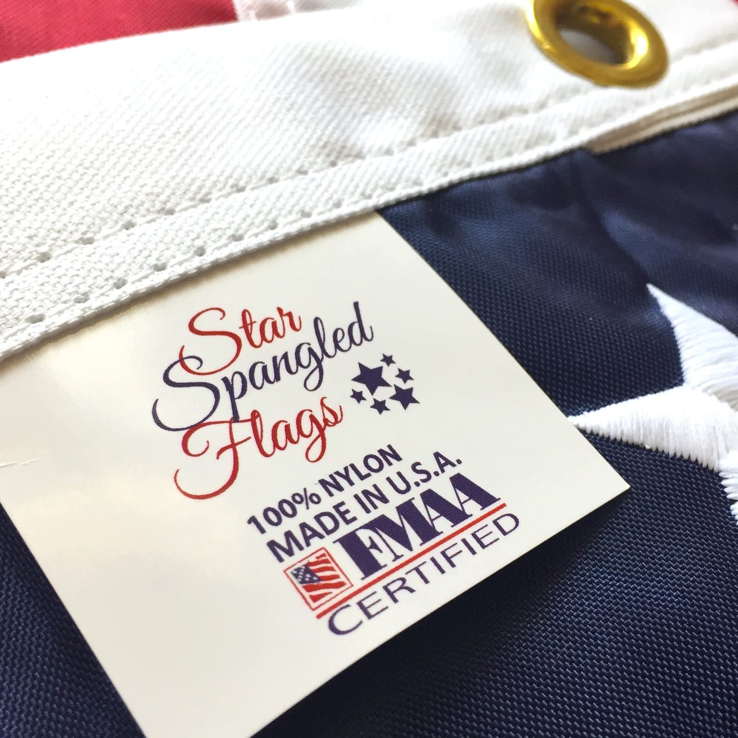 3x5 American Flag Made in USA 100% Using Durable Nylon Built for Outside, US Flag 3x5 Heavy Duty Outdoor Featuring Embroidered Stars, Sewn Stripes, Brass Grommets, Plus Quadruple Stitching on Fly End