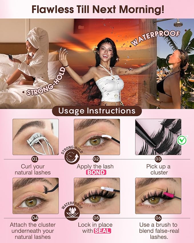 Goddvenus Manga Lash Clusters Kit Natural 280Pcs Cluster Eyelash Extensions Kit Wispy Anime Eyelash Clusters Fairy Fluffy DIY Individual Lash Extensions Kit C Curl 12-20mm