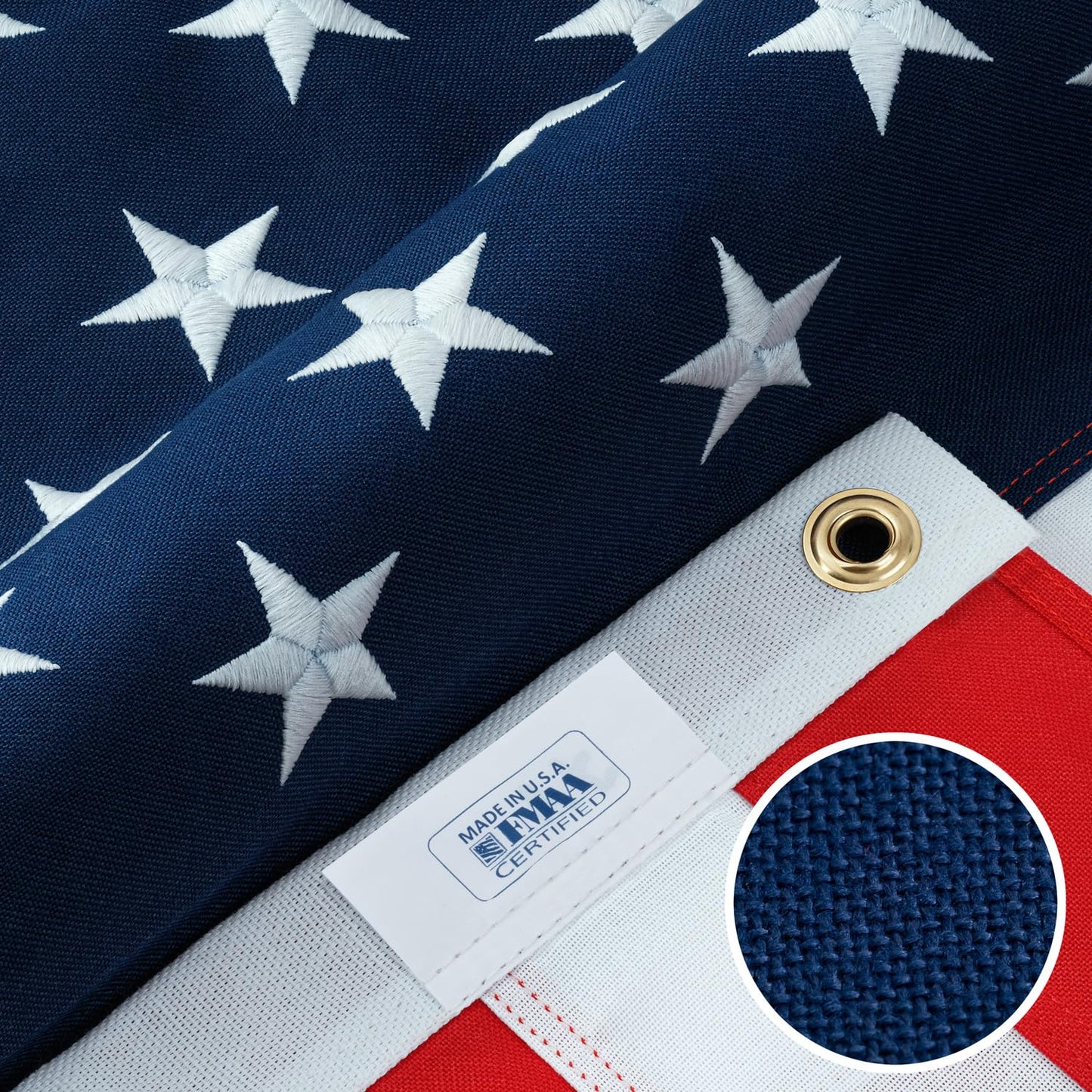 American Flags for Outside 4x6 -100% MADE IN THE USA,Indestructible Durable Outdoor Heavy Duty Spun Polyester US Flag United States Flags Sewn Stripes and Embroidered Stars,FMAA Certified,4th of July