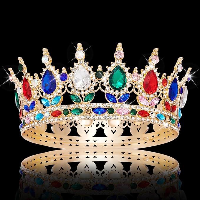 YOUlDIANZI Queen Crown Rhinestone Wedding Crowns and Tiaras for Women Costume Party Hair Accessories Princess Birthday Crown Crystal BridalCrown