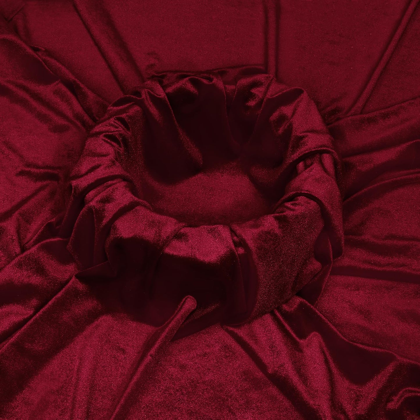 KKJIAF Burgundy Stretch Velvet Fabric 60 Inch Wide, 2 Yard Soft Stretchy Fabric for Sewing Clothes, Apparel, Costume, Crafts - 90% Polyester 10% Spandex