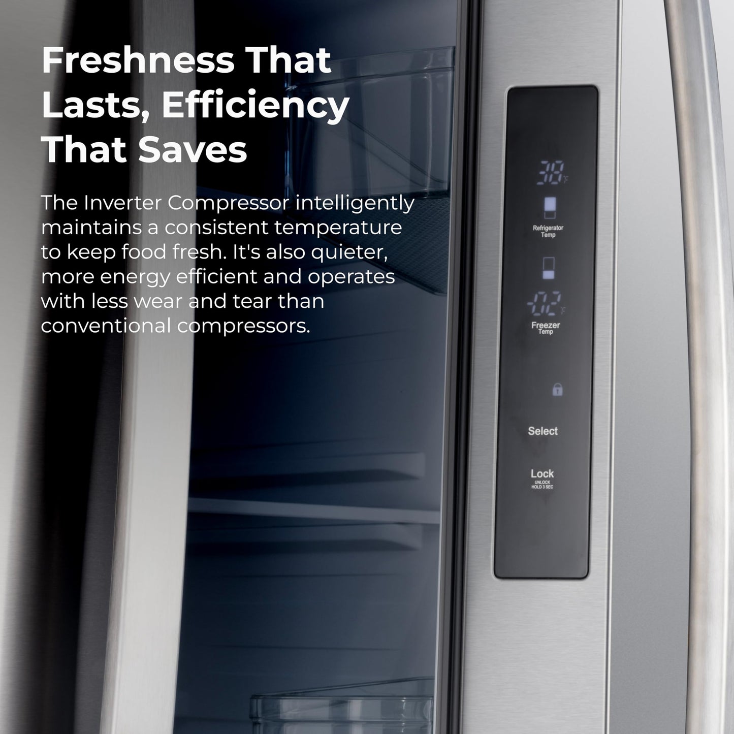 Kenmore 36" French Door Refrigerator with Freezer - Accela Chill, Adjustable Shelving, Humidity Controlled Crispers, ENERGY STAR Certified, 20.3 cu. ft. Capacity, Fingerprint Resistant Stainless Steel