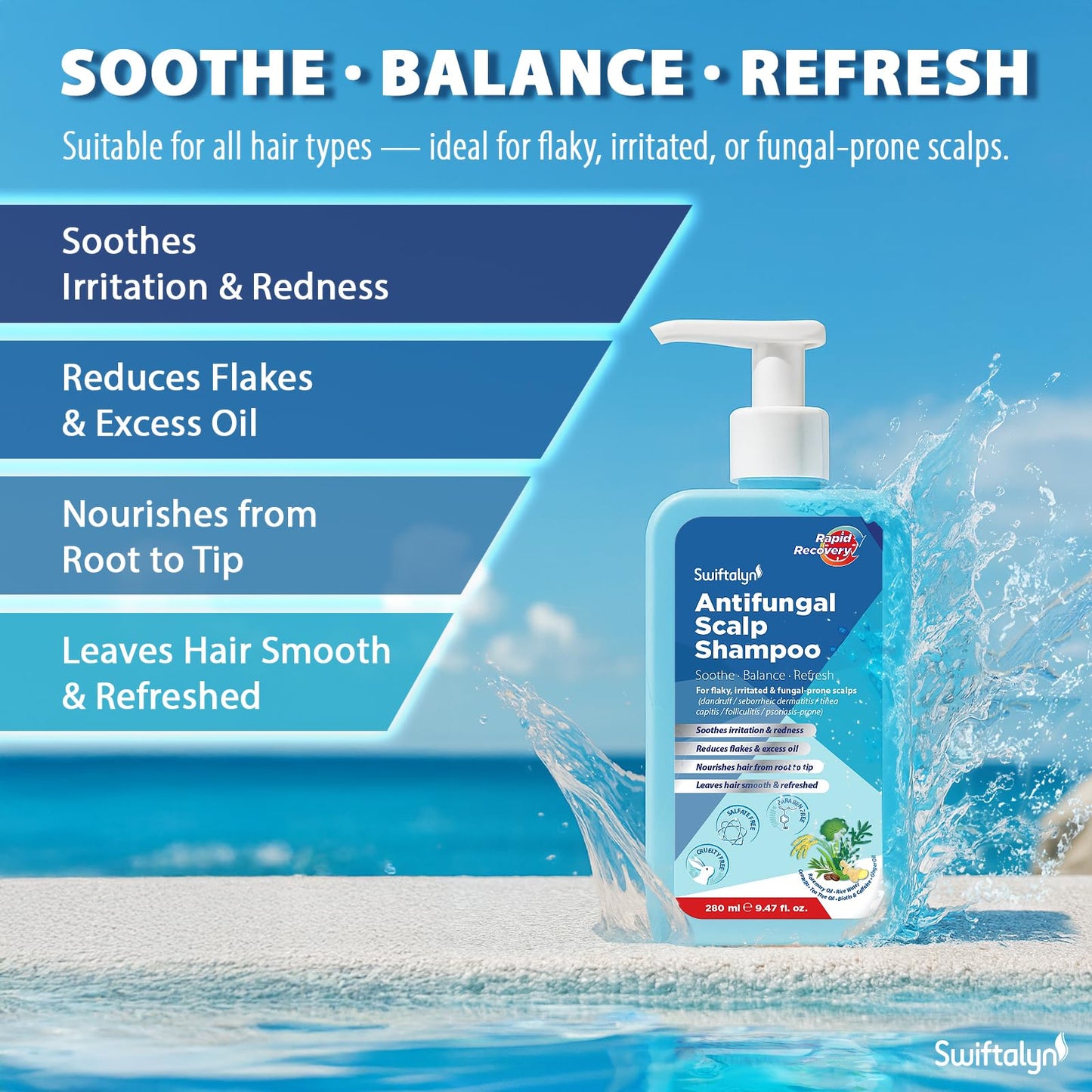 Swiftalyn Scalp Ance Shampoo for Men & Women – Sulfate-Free Formula