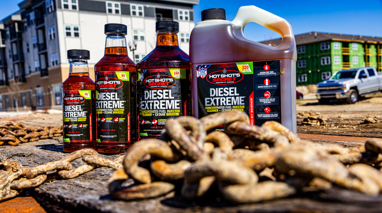 Hot Shot’s Secret Diesel Extreme 1 Gallon – Treats 320 Gallons – Concentrated Diesel Fuel Additive, Fuel System Cleaner and Injector Cleaner, Restores Engine Performance