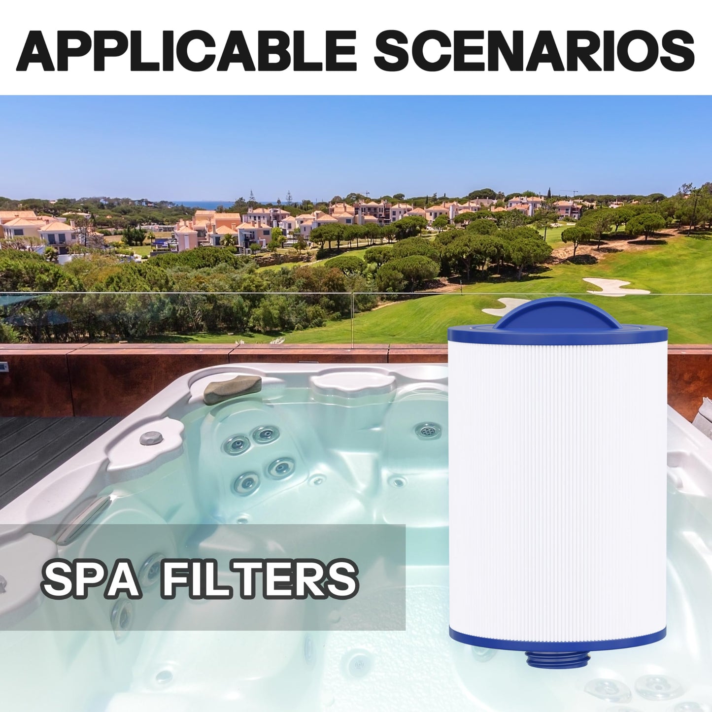Wowreed Spa Filter Compatible with 6CH-940, PWW50P3 (1.5" SAE Coarse Thread), FC-0359, 03FIL1400, 817-0050, 2 Pack