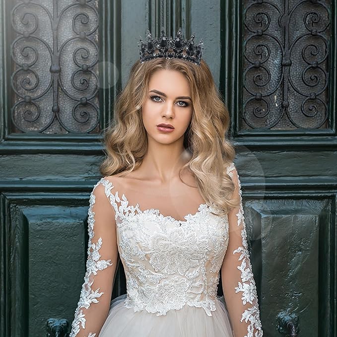 YOUlDIANZI Queen Crown Rhinestone Wedding Crowns and Tiaras for Women Costume Party Hair Accessories Princess Birthday Crown Crystal Bridal Crowns