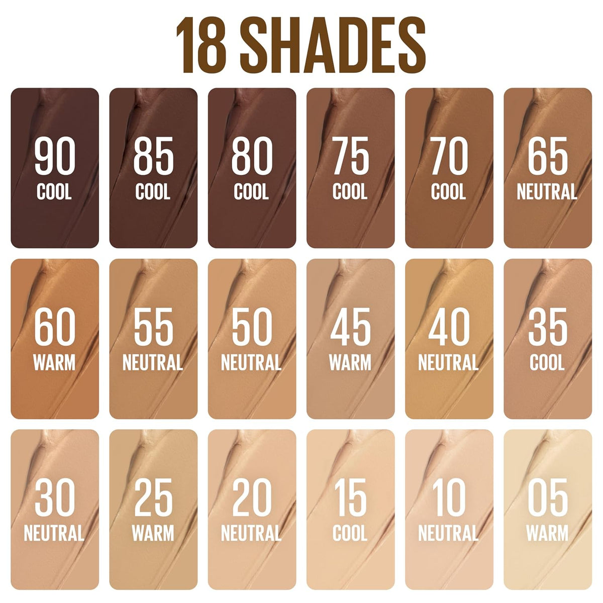Maybelline Lifter Stix Multi-Use Face Stick - Contour, Bronzer, Concealer and Foundation Stick, All-In-One Creamy Face Makeup with Cranberry Seed Oil, 65, 1 Count