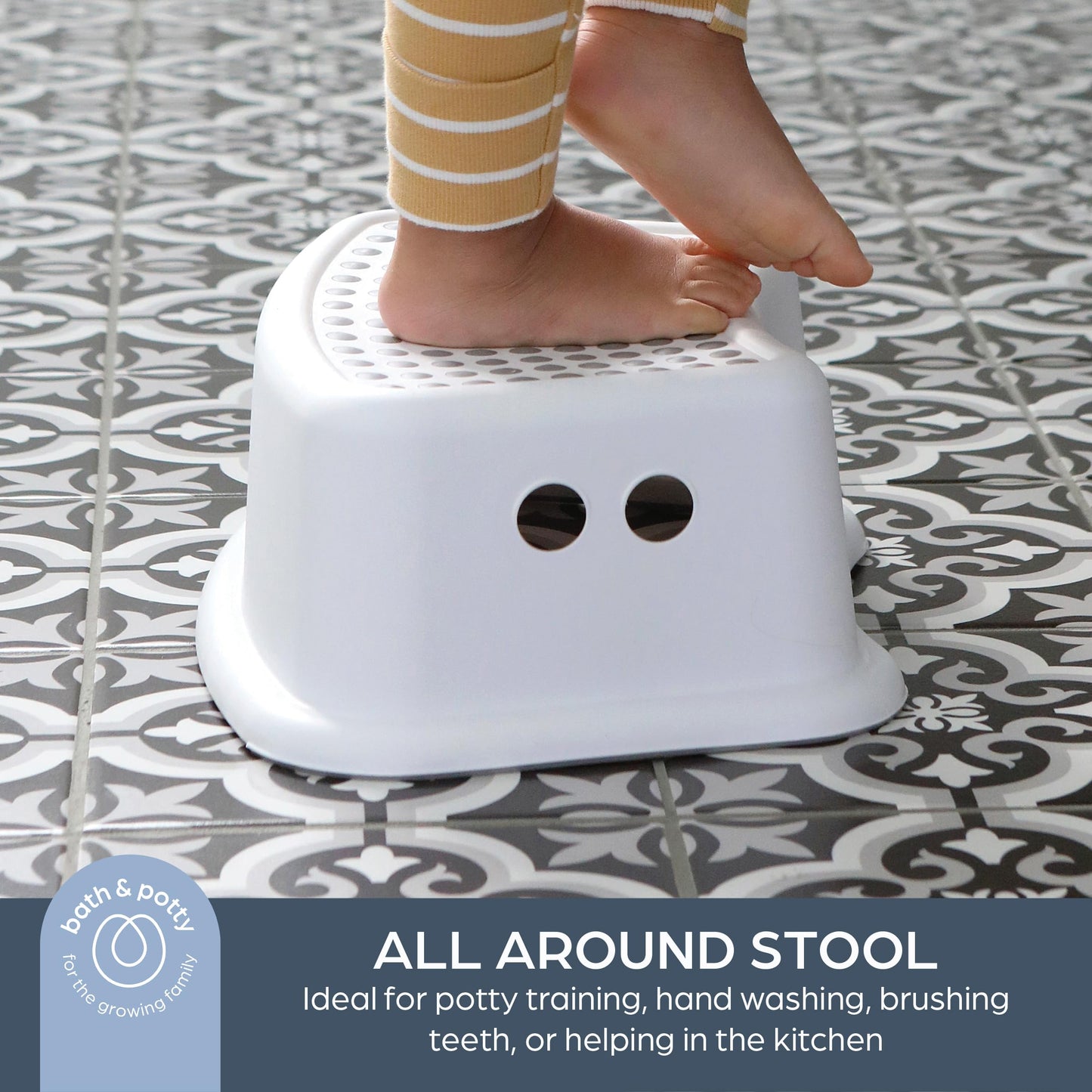 Dreambaby Step Stool for Kids - Non-Slip Base and Contoured Design for Toilet Potty Training and Sink Use (Pack of 2)