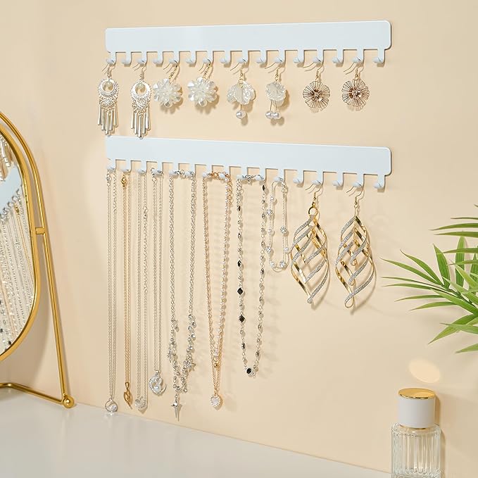 adhesive necklace hook necklace hanging storage white upgrage Extended