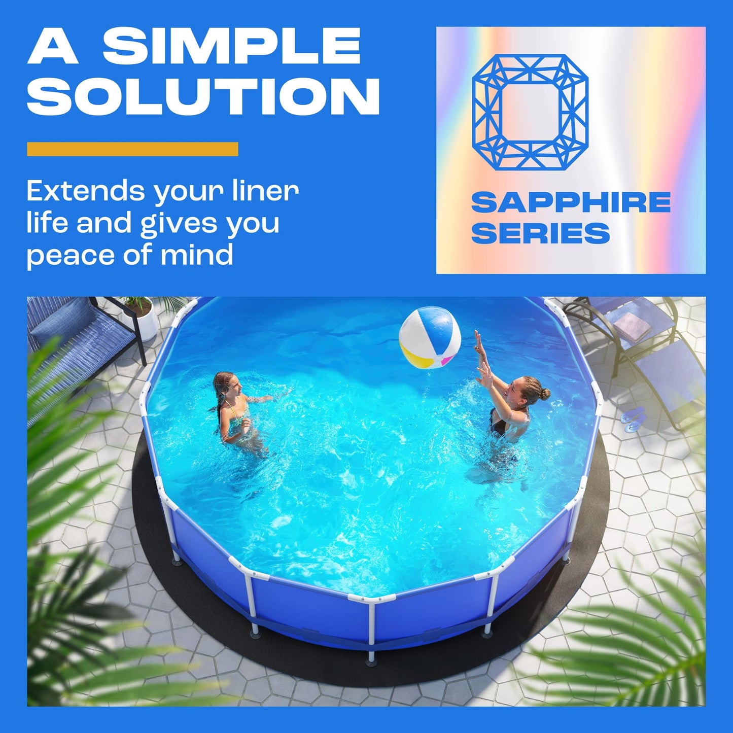 Yankee Pool Liner Pad, 24 Ft Round Puncture Proof Pool Mat, Above Ground Pool Liner Protector Against Tearing, Grass, Under Pool Pad to Prolong Swimming Pool Liner Life