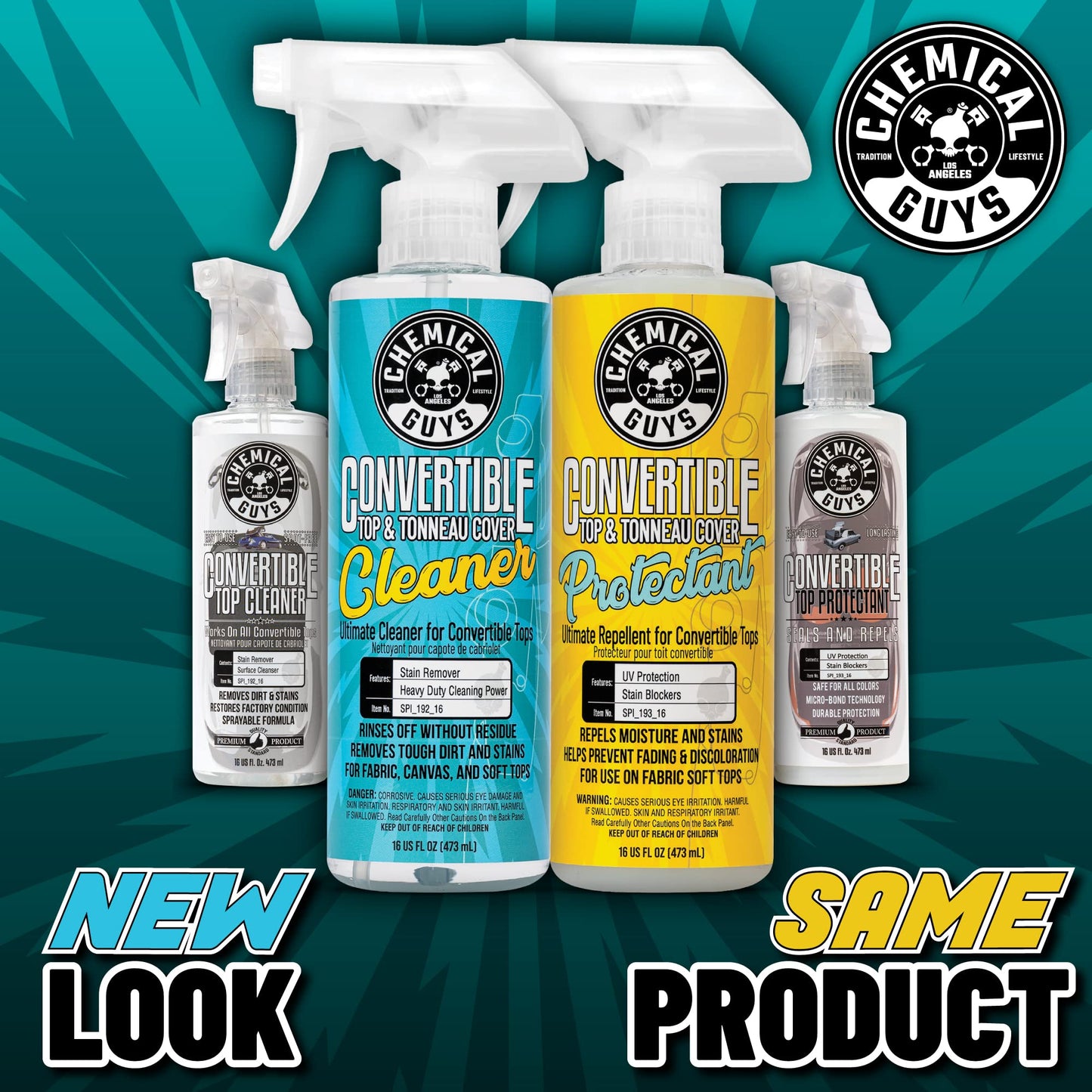 Chemical Guys HOL_995 Ultimate Convertible Top Care Kit With ACC_S95 Long Bristle Horse Hair & 3 Workhorse Microfiber Towels (Works on Vinyl, Fabric, Canvas, Textile, and Synthetic Soft Tops), 6 Items