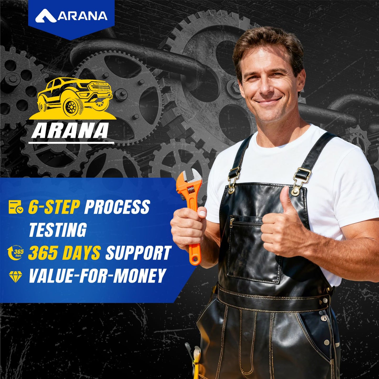 ARANA Tailgate Assist Shock for F250 F350 F450 Super Duty 2017-2026, Tail Gate Accessories Slow Drop Damper Kit for Ford F-250 F-350 F-450 XL XLT LARIAT King Ranch Platinum(No-drill Installation)