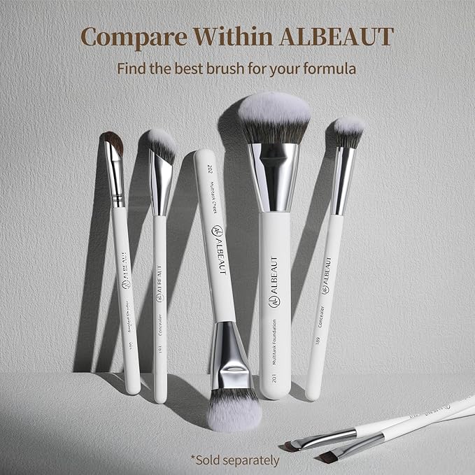Concealer Brush, Angled Under Eye Makeup Small Foundation Precision Face Blending Brush (193 concealer brush)