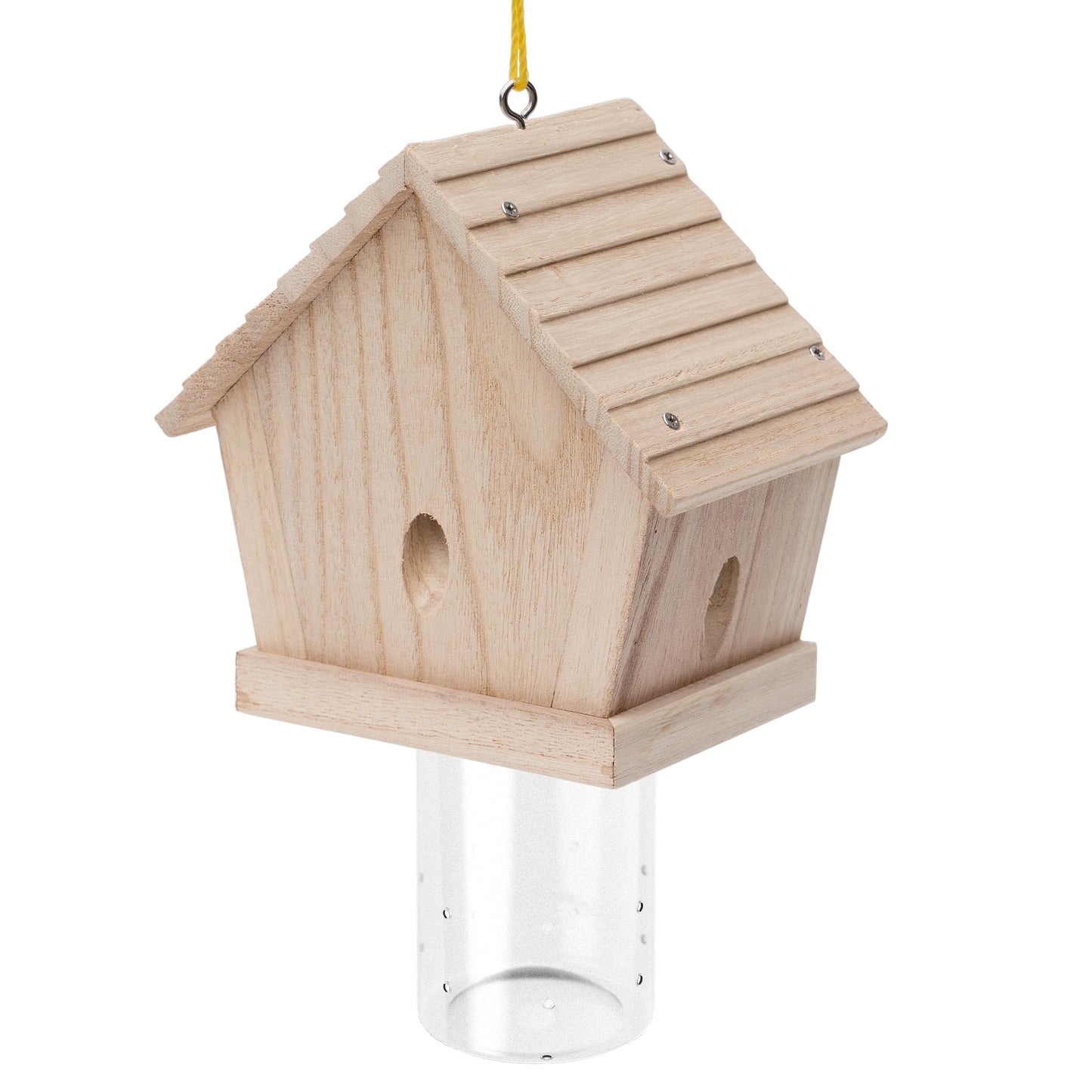 GRTRE 1 Pack Wood Carpenter Bee Trap for Outside - Best Bee Trap - Wood Boring Bee Trap- Nature Chalet Style Carpenter Bee Traps Outdoor Hanging - Insect Traps Removes Carpenter bee