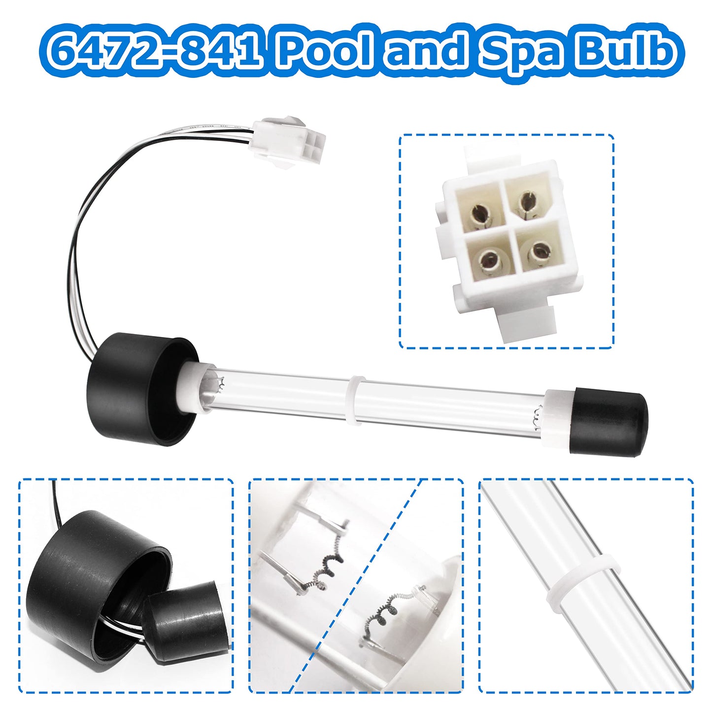 6472-841 Pool and Spa Bulb Replacement for Sundance,Compatible with Clear Ray XL Bulb