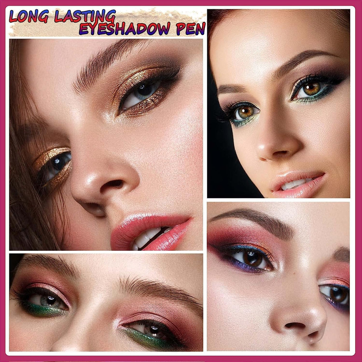 Copper Eyeshadow Stick And Sponge Makeup Brush Cream Shimmer Smooth Shadow Pencil Eyeliner Long Lasting Waterproof Eye Shadow Highlighter Stick Hypoallergenic Multi-Dimensional Eyes Look ( # 05)