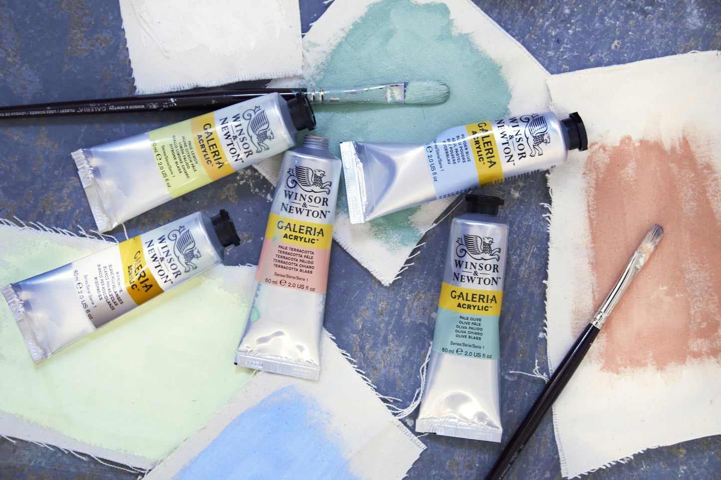 Winsor & Newton Galeria Acrylic Paint Set, 5 x 60ml (2-oz) Tubes, Pastel
