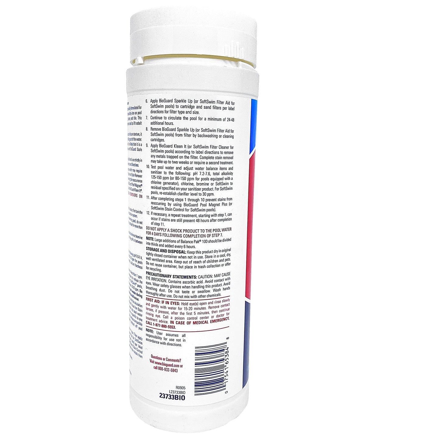 BioGuard Erase Iron Stain Remover, 1.75 lb, Pack of 2, Highly Effective Iron Stain Remover, Restore Pool Surfaces, Suitable for All Pool Types