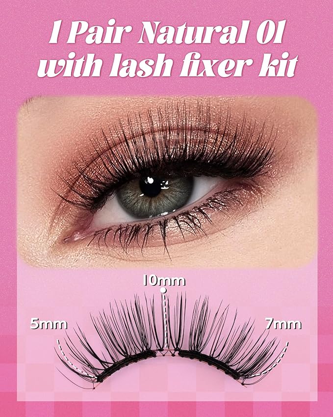 EMEDA Soft Natural Look Magnetic Eyelashes Kit, No Glue Magnetic Lashes with Applicator, Soft Magnet False Eyelashes Kit, Lightweight Natural for Sensitive Eyes, Easy Wear Magnet Lashes Gift Set