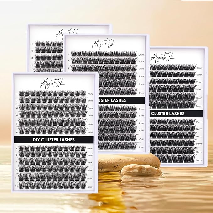 Lash Clusters 144 Pcs Individual Lashes Clusters Eyelash Extensions False Eyelashes DIY Lash Extension Reusable False Eyelashes Natural Look Mix 10-16mm-DM01