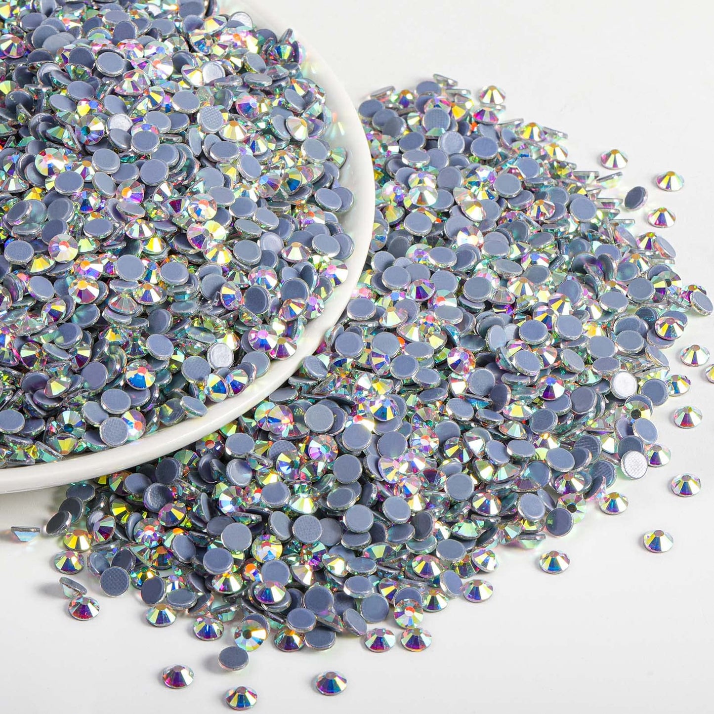 Beadsland Hotfix Rhinestones Bulk, 14400PCS Crystal Hot Fix Rhinestones for Crafts Clothes DIY Decoration, Crystal AB, SS20, 4.6-4.8mm