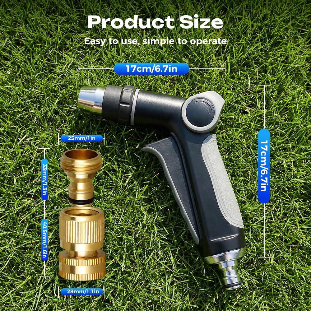 Hose Nozzle High Pressure, 2026 New Turn Any Hose Into a High Pressure Water Washer Jet, Jet Nozzle Power Washer for Garden Hose, Universal Water Pressure Washer for Car Garden Yard Cleaning (1 Piece)