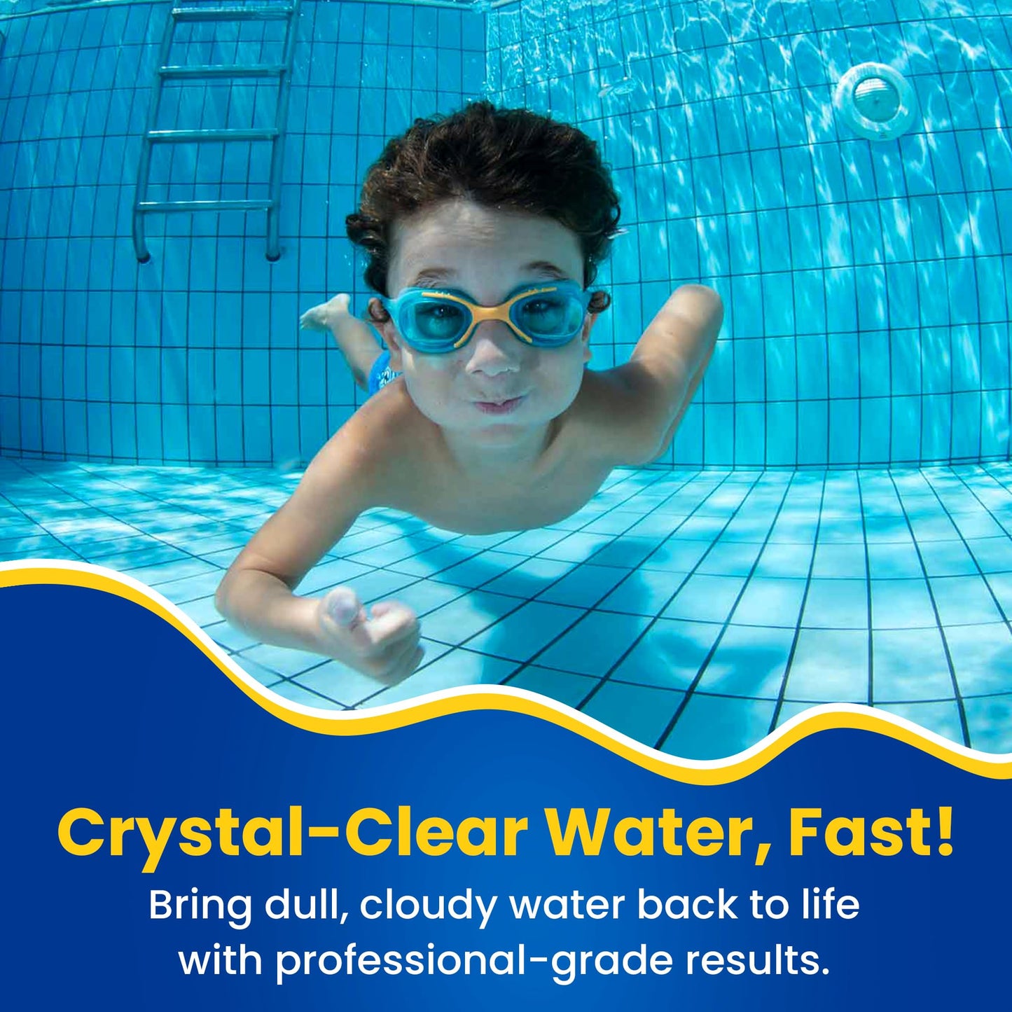 Pool Clarifier & Water Flocculant – Super Concentrated Floc for Cloudy Above Ground & Inground Swimming Pools – 64 oz – Chlorine, Saltwater, Chemicals Compatible – 1 oz Treats 5,000 Gallons