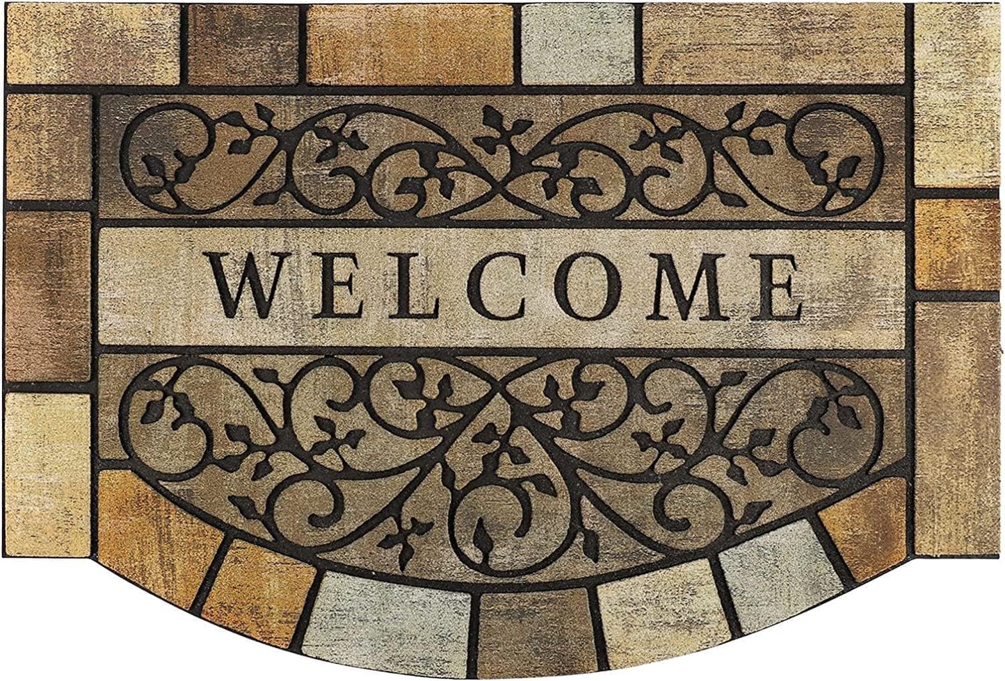 MTOUOCK Durable Welcome Door Mats, 24"x36" Heavy-Duty Large Outdoor Mat for Front Door with Non-Slip Rubber Backing for Outside Entry, Garage, Patio, High Traffic Area