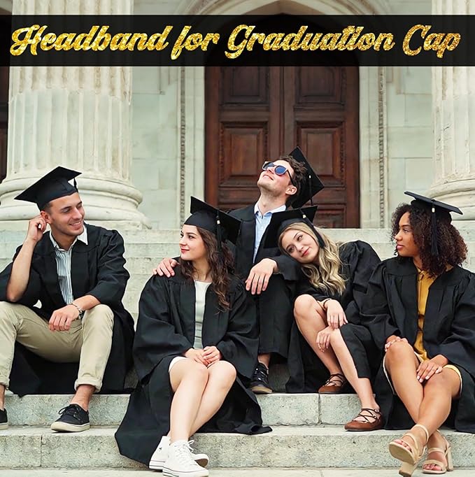 Sofeavo Graduation Cap Headband Insert - Secure Grad Cap Headband for Graduates, Women & Students - Keeps Hairstyle Intact for Graduation Hat Stability - Essential Hat Accessories