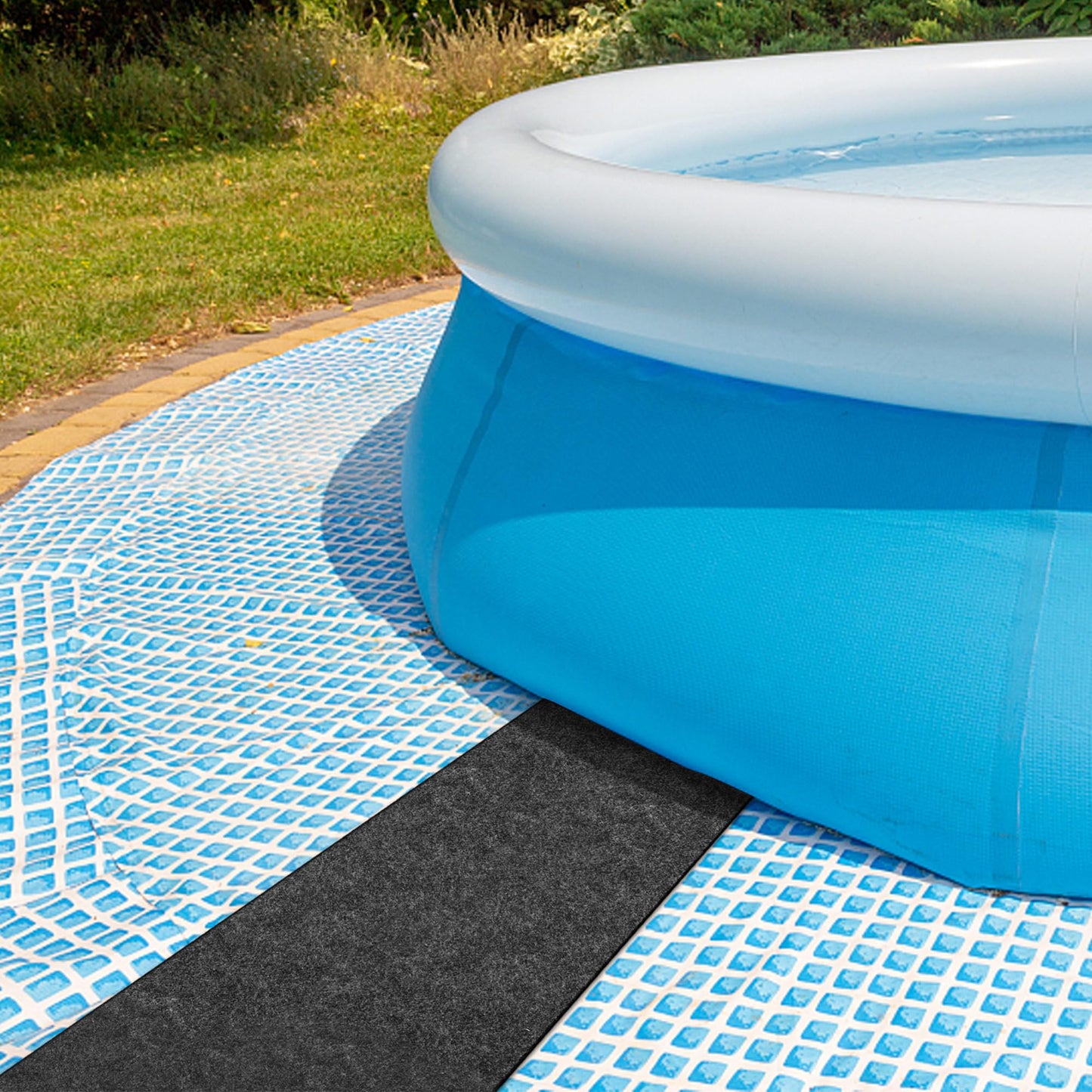 codree 10 Ft x 16 Inch Above Ground Pools Pathways- Absorb Water Pools Ground Walkways- Pool Spa Floor Mat Pad for Above Ground Pools, Spas, Hot Tubs