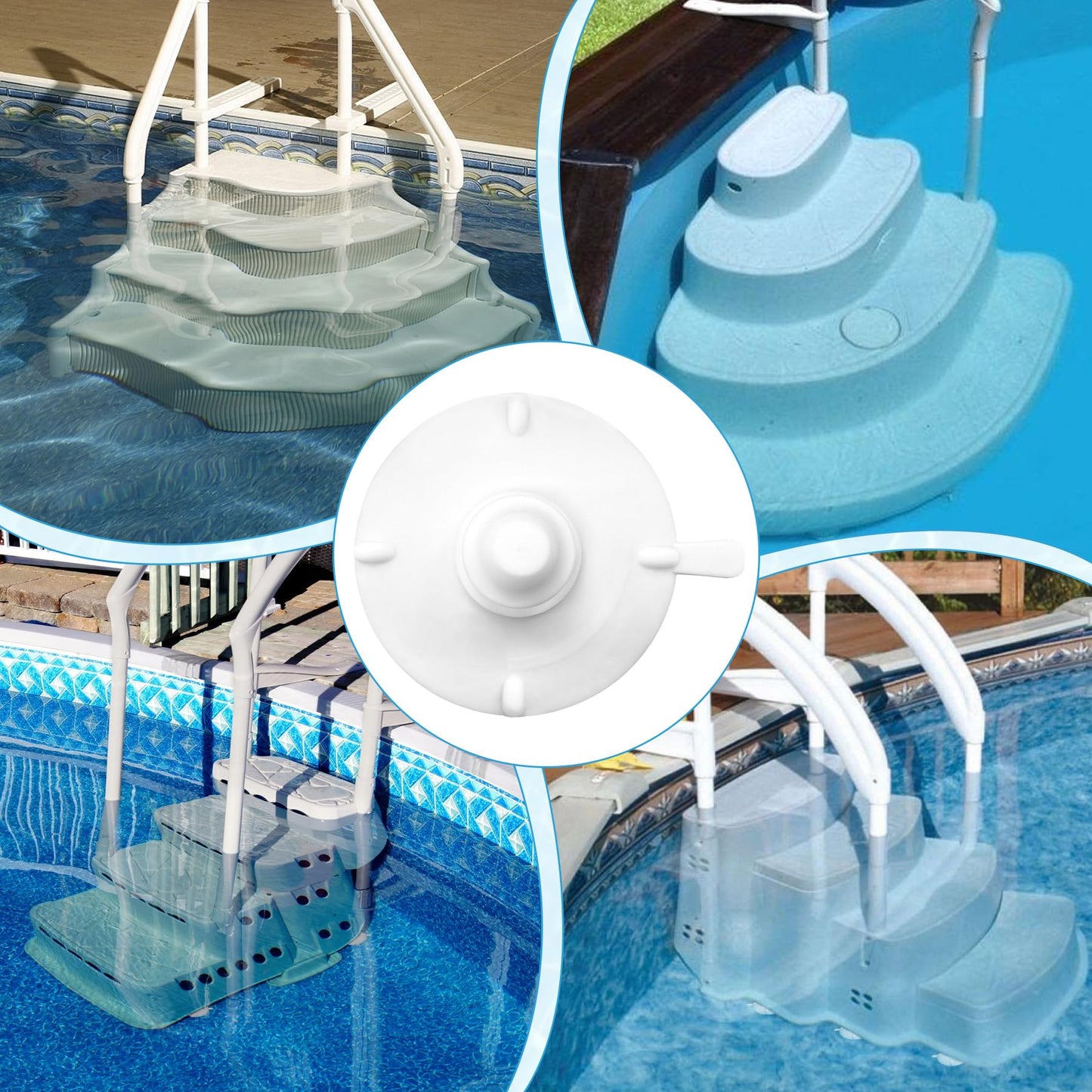 Pool Step Suction Cups Replacement Step Cups for Innovaplas Above Ground Swimming Pool Ladder Steps (4PCS)
