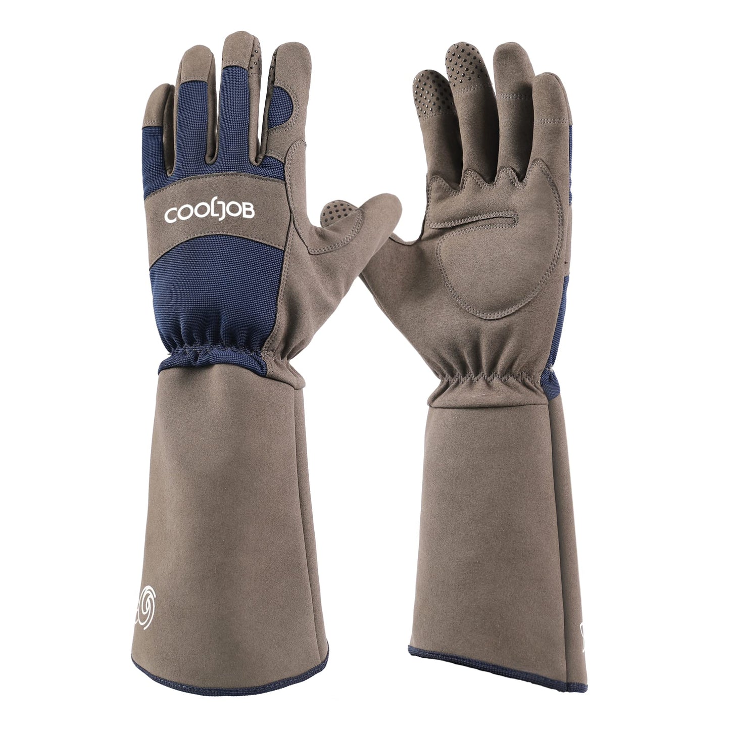 COOLJOB Thorn Proof Rose Pruning Garden Gloves for Men, Long Sleeve Padded Yard Work for Bush, Blackberry, Cactus, Heavy Duty/Puncture Resistant/Machine Washable, Xlarge, Navy