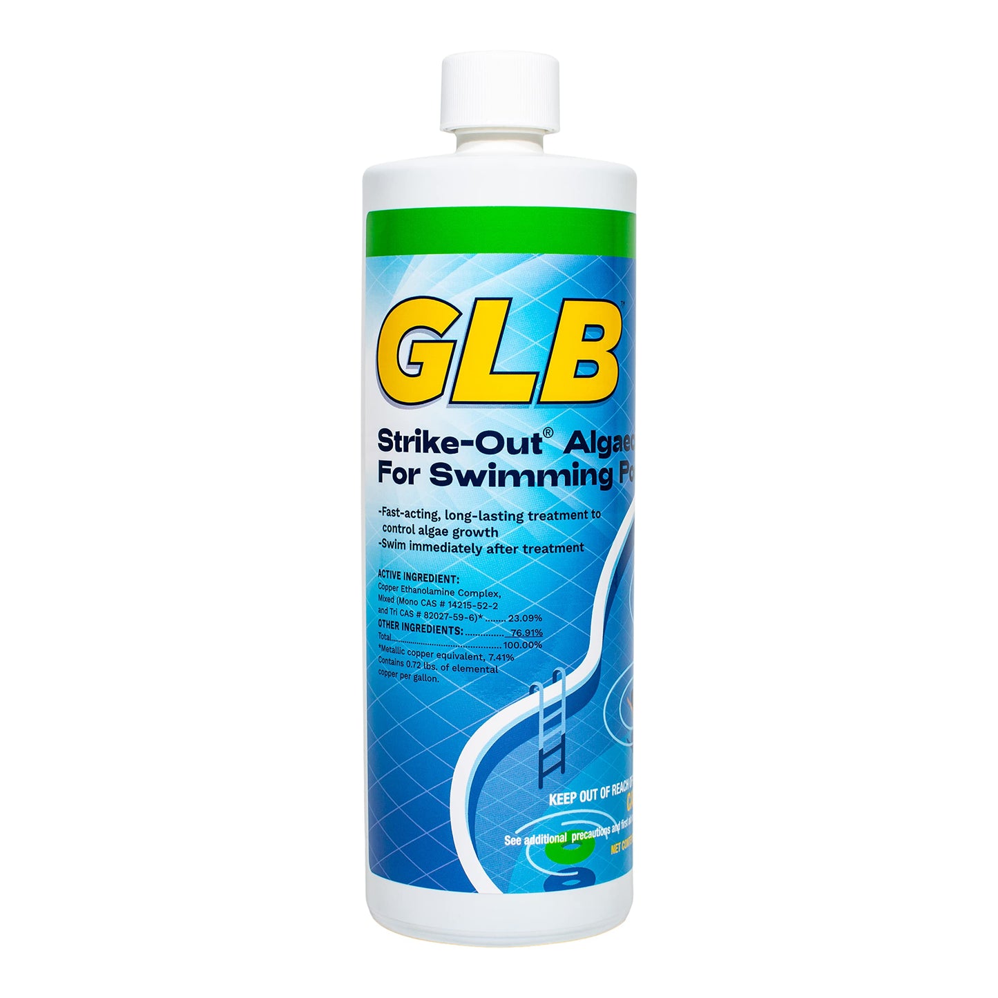 GLB Pool & Spa Products 71114 1-Quart Strike Out Algaecide