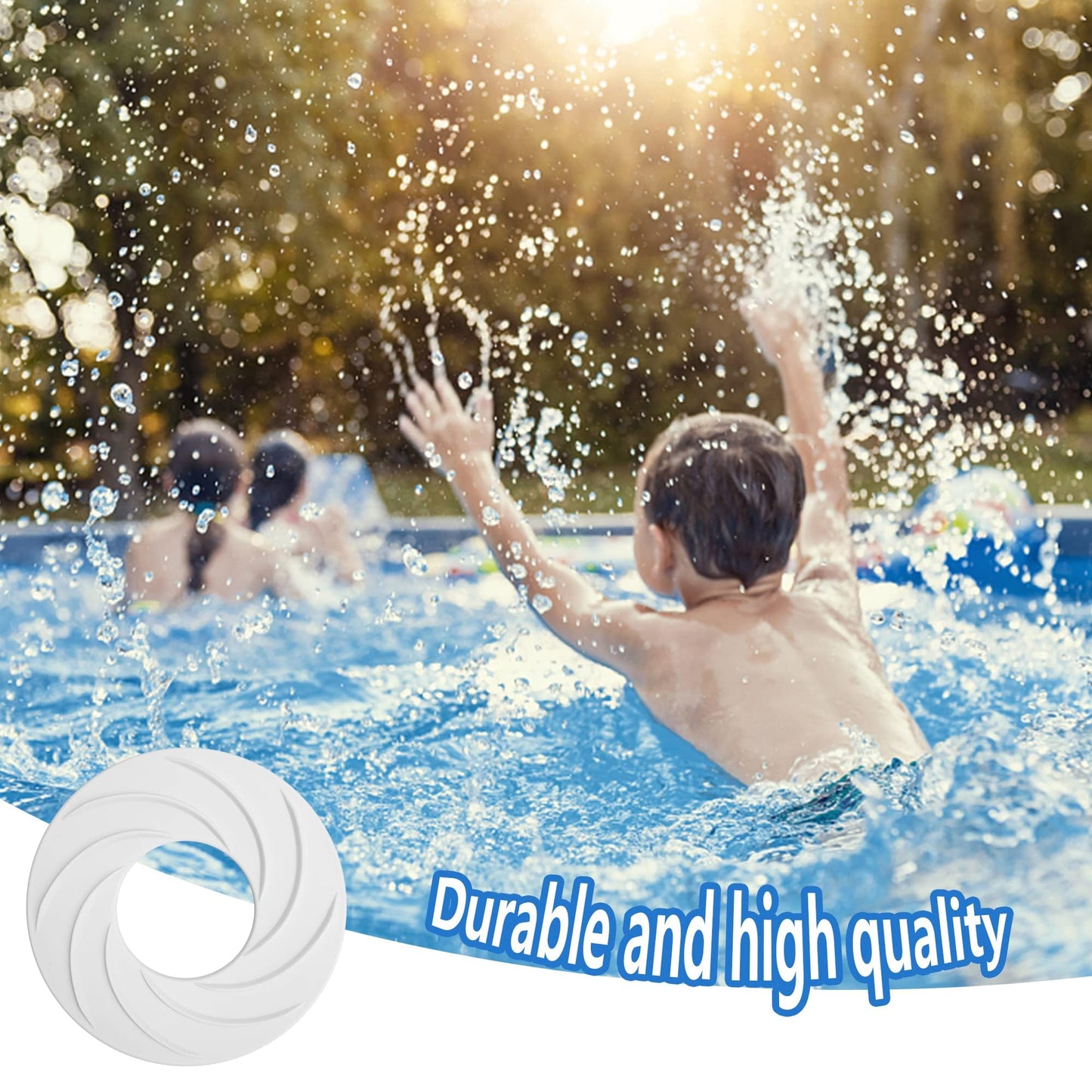 Watayo 2 PCS Pool Skimmer Basket Turbocharger, 8 Inch Pool Skimmer Basket Vortexes, Pool Cleaner Basket Fittings for In Ground Pool Reduce Cleaning Times