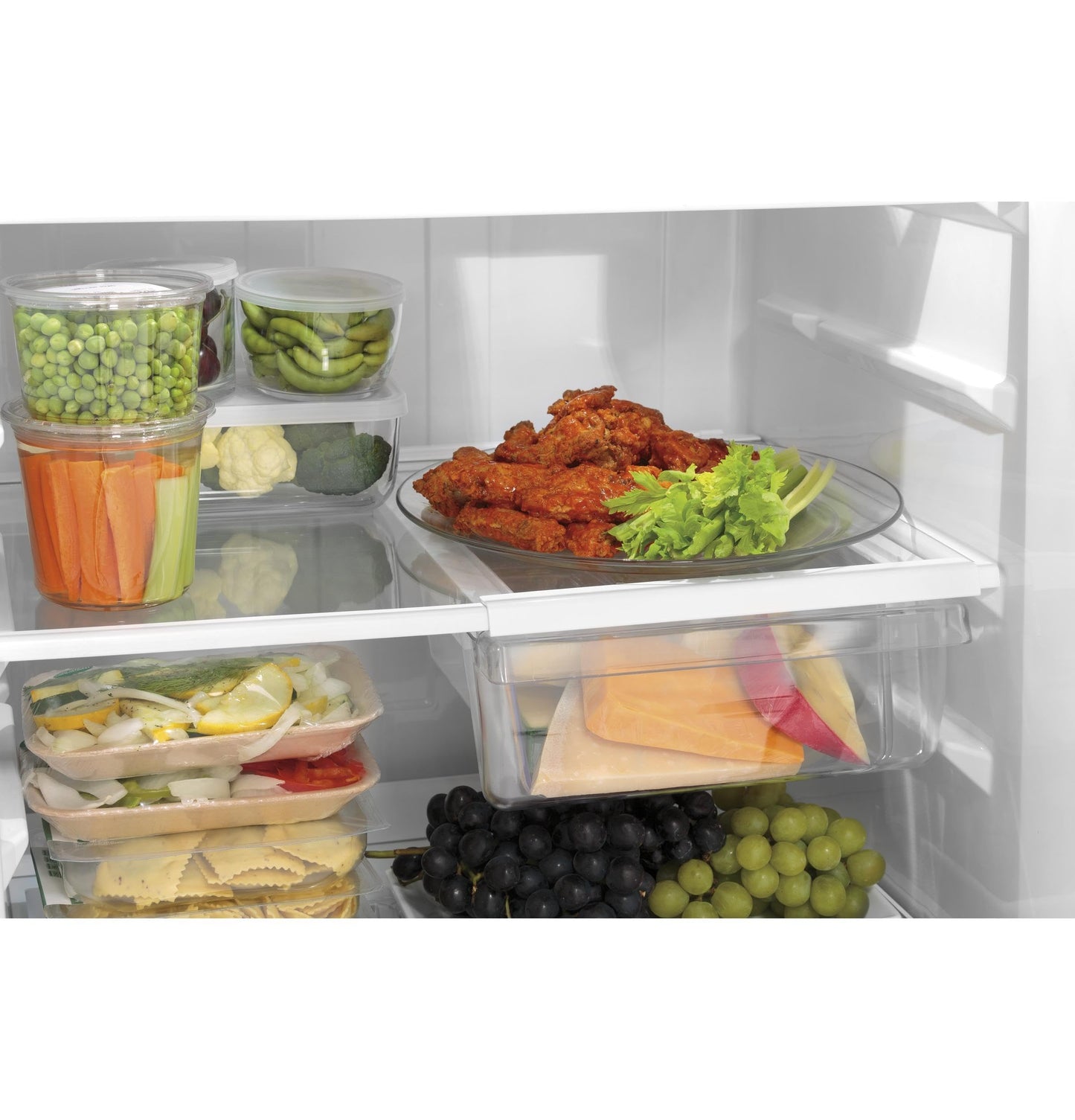 GE 17.5 Cu. Ft. Top Freezer Refrigerator in Fingerprint Resistant Stainless Steel