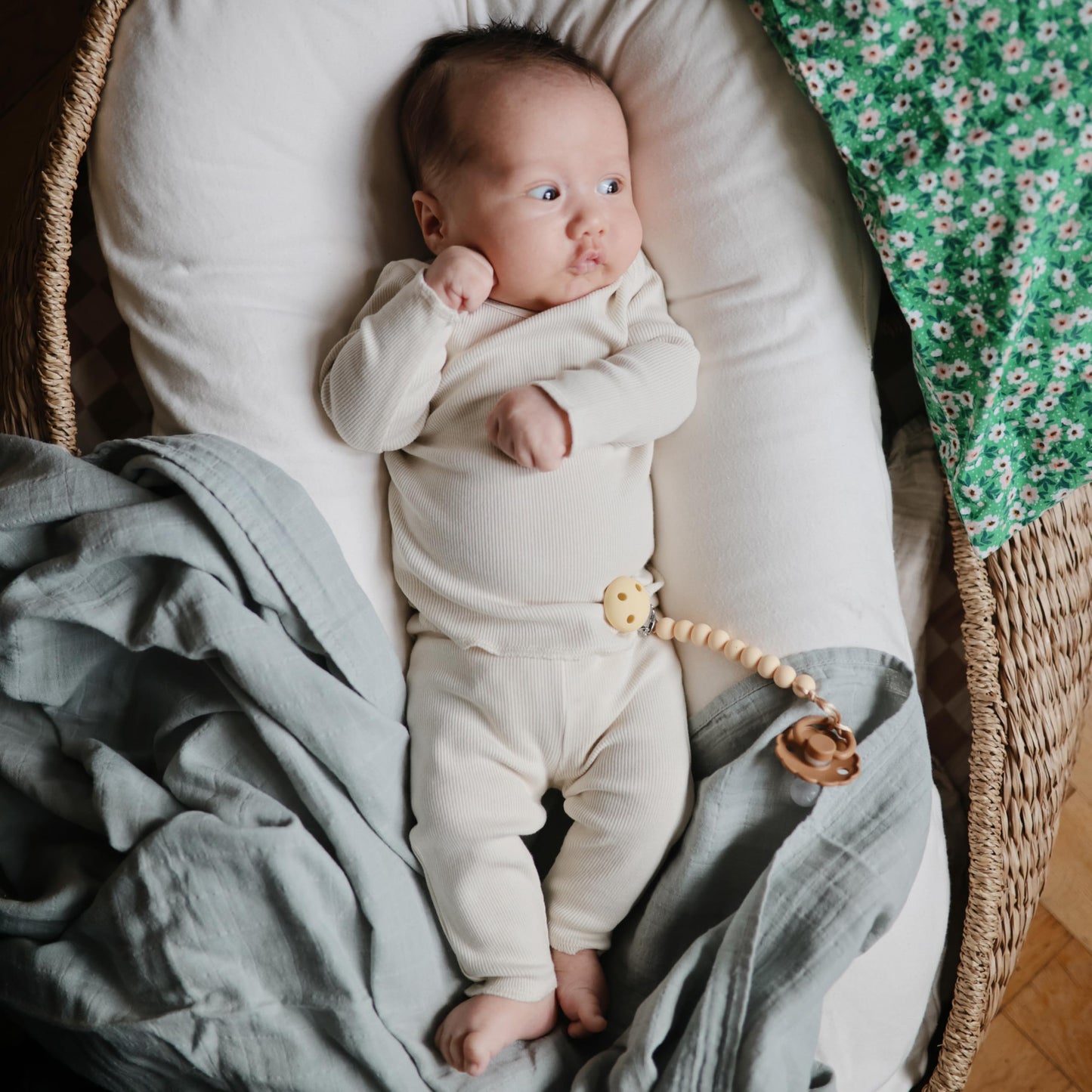 mushie Muslin Baby Swaddle Blanket | 100% Organic Cotton (Kites)
