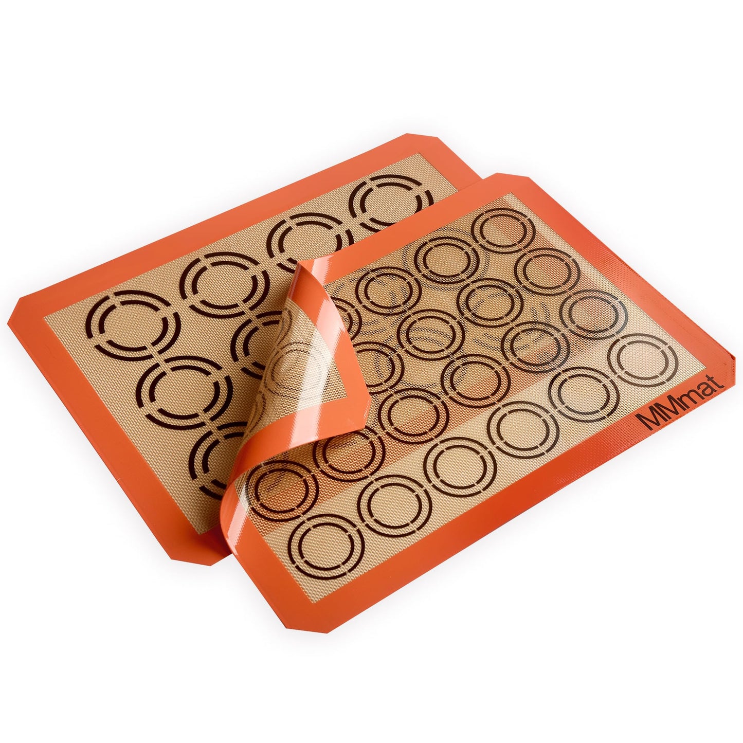 MMmat Silicone Baking Mats - Best German Silicone - Non Slip Silicone Baking Sheet, Non Stick Reusable Silicone Mats for Baking, Oven Liner, Counter Mat - 2 Half Sheets Cookie Baking Mats