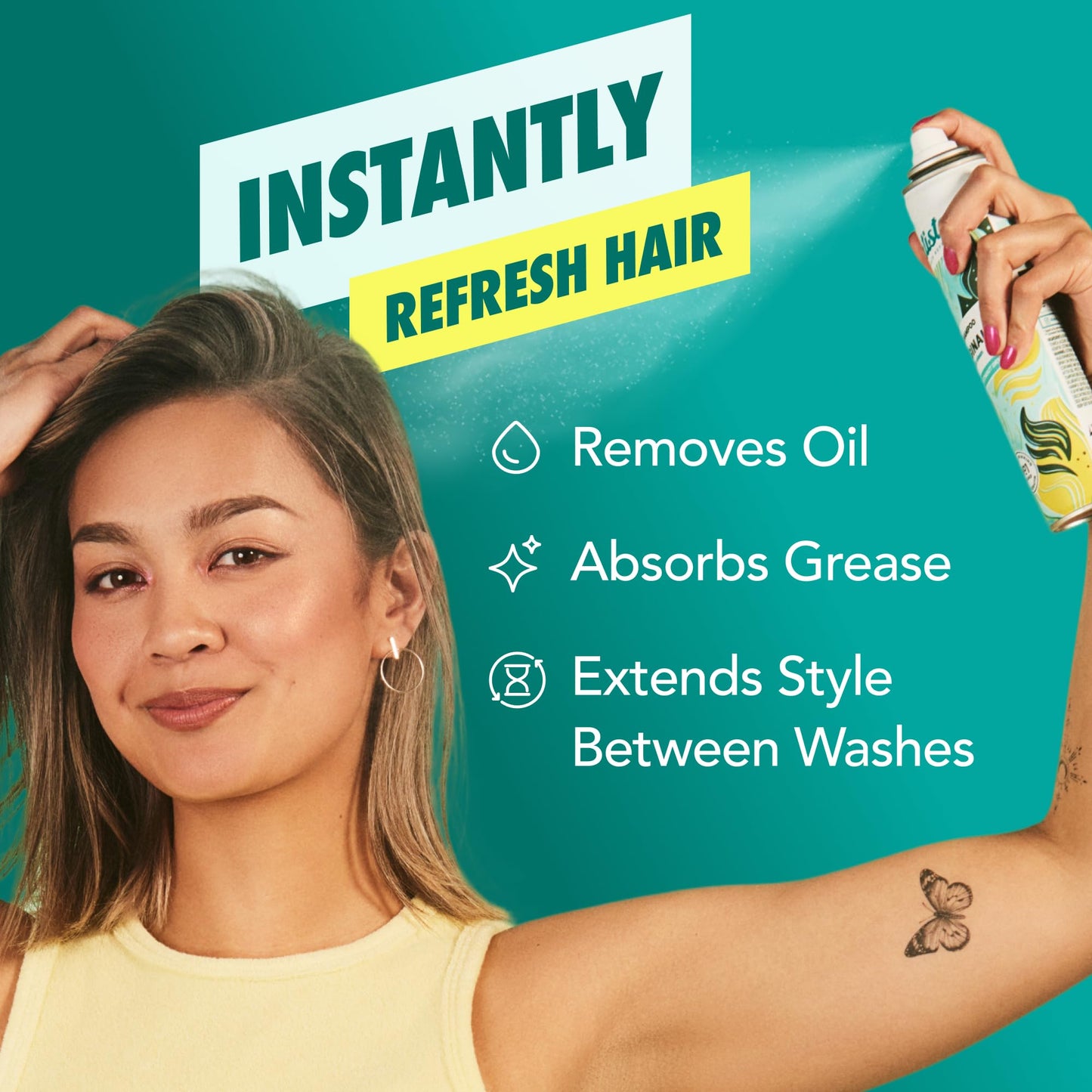 Batiste Dry Shampoo, Waterless shampoo, Original, 3.81oz, Pack of 3